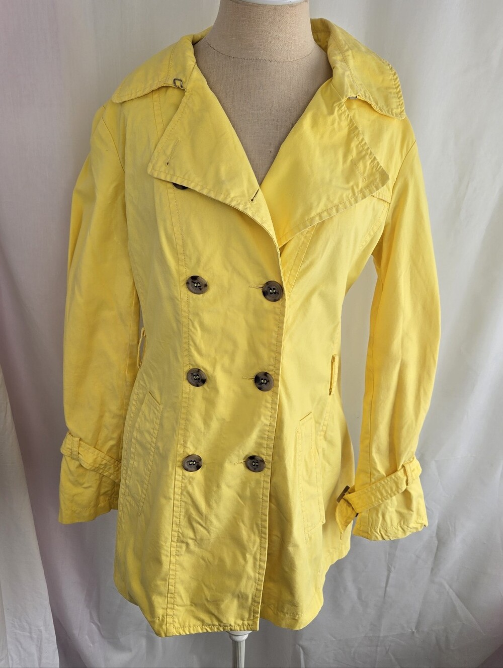 Stile Benetton yellow cotton jacket size m pea coat cotton Colorful Kidcore